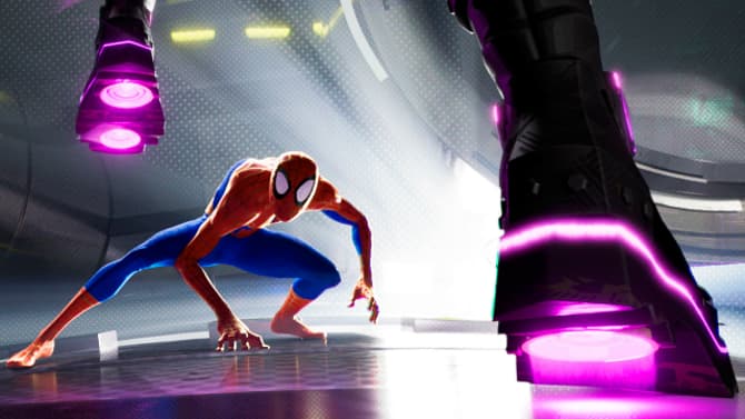 Spider-Man Takes On The Prowler In This New Still From SPIDER-MAN: INTO THE SPIDER-VERSE