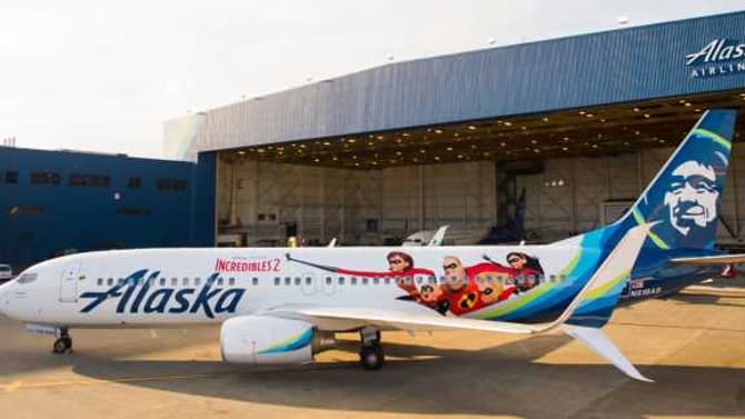 Alaska Airlines Unveils Special-Edition INCREDIBLES 2 Themed Plane