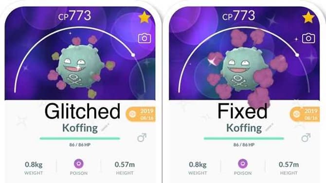 Niantic Let A Shiny Koffing Gas Emission Sprite Go Unnoticed All This Time In POKÉMON GO