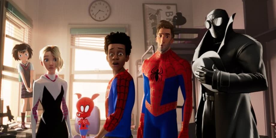 SPIDER-MAN: INTO THE SPIDER-VERSE Concept Art Shows Off The Alternate Suits In Peter Parker's Lair