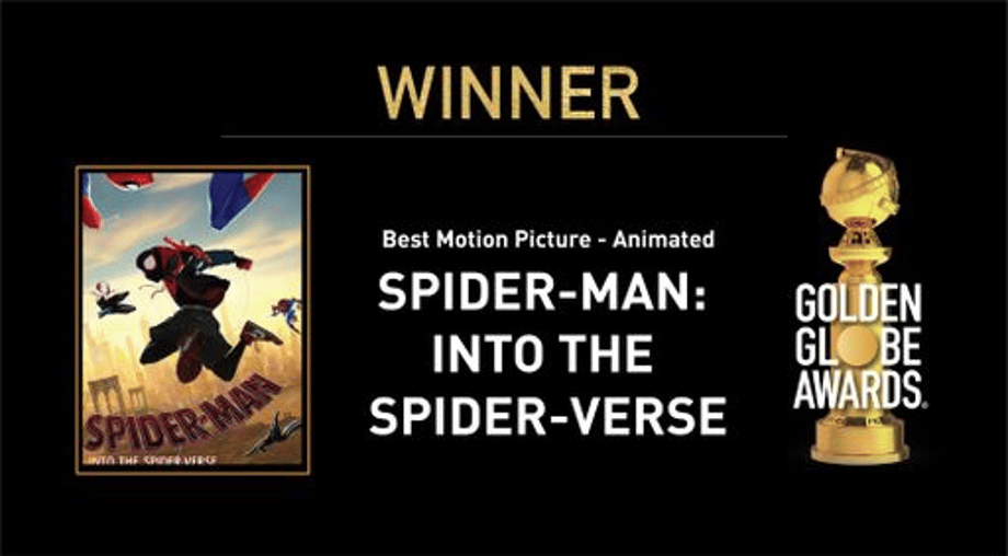 SPIDER-MAN: INTO THE SPIDER-VERSE Wins The Golden Globe For Best Animated Motion Picture