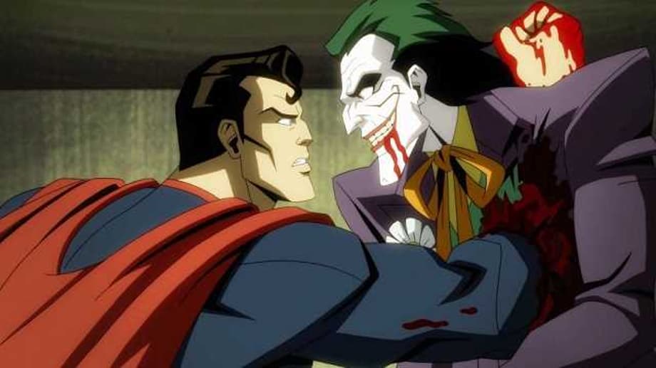 INJUSTICE: Superman Punches A Hole Through The Joker In Bloody Images From This Month's DC Comics Animation