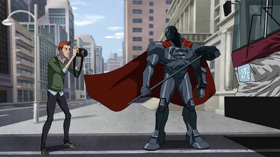 REIGN OF THE SUPERMEN: Steel Saves Jimmy Olsen From A Speeding Bus In This New Clip