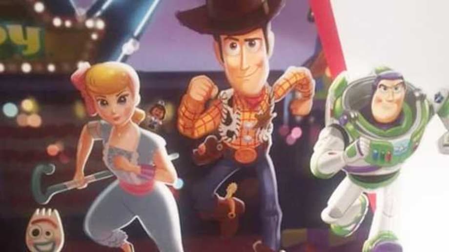 TOY STORY 4: LEAKED Artwork Sees Bo Peep & Forky Running Into Action Alongside Woody & Buzz