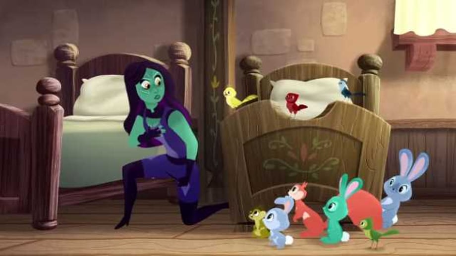 MARVEL'S GUARDIANS OF THE GALAXY: MISSION BREAKOUT! Sneak Peek Traps Gamora In A Fairytale Nightmare